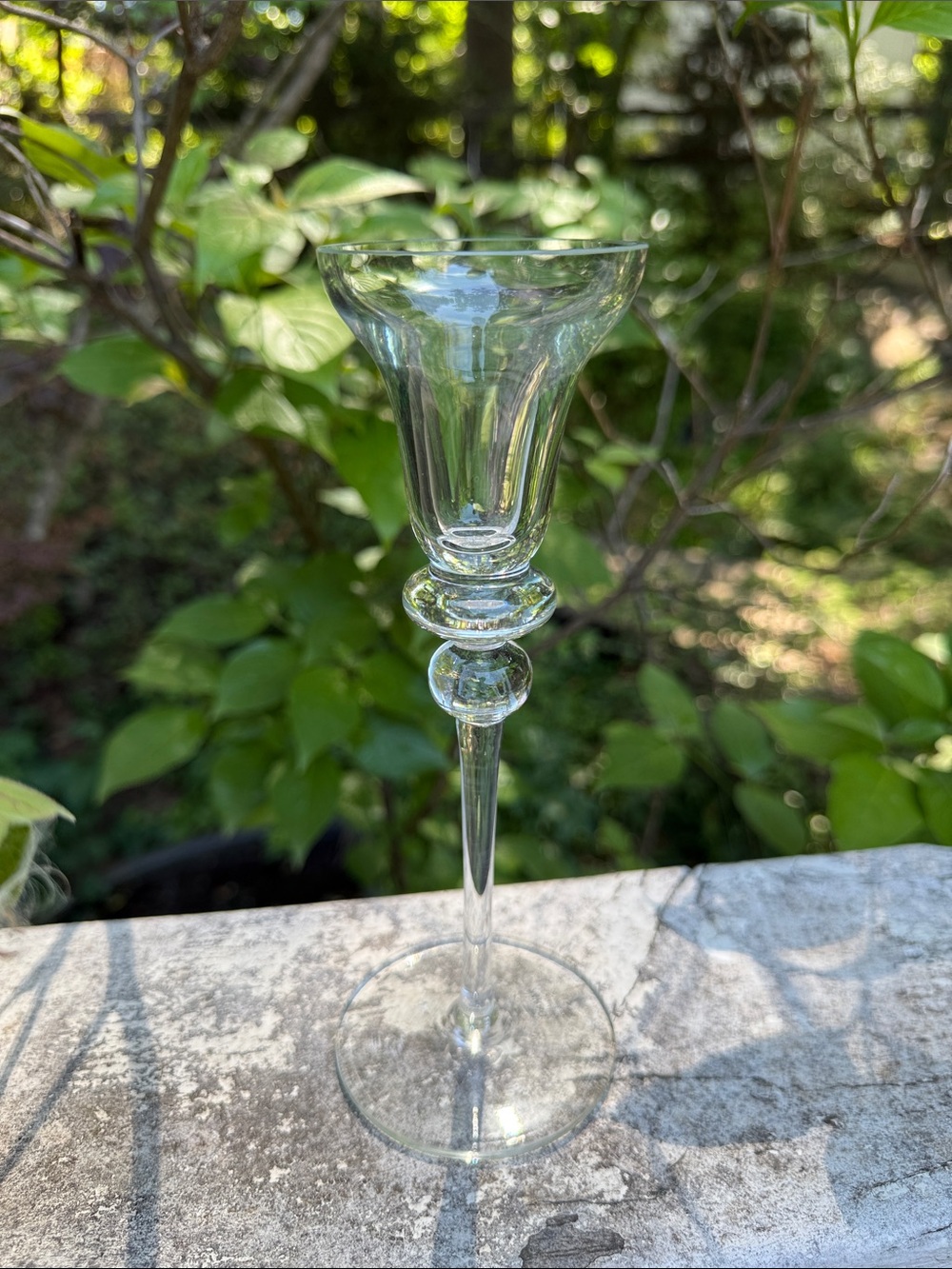 Dansk Clear Glass Decorative Stem Candlestick